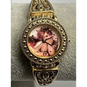 SII F67611-7 Ladies Cherub Watch New Battery 26MM 6.5" Stretch Band H37